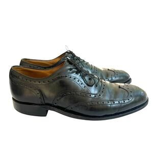 Johnston & Murphy Men’s Black Leather Wingtip Oxford Shoes 8.5 B